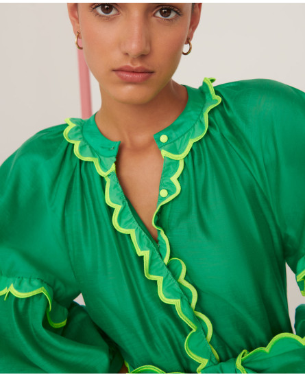 Flame Dress Green