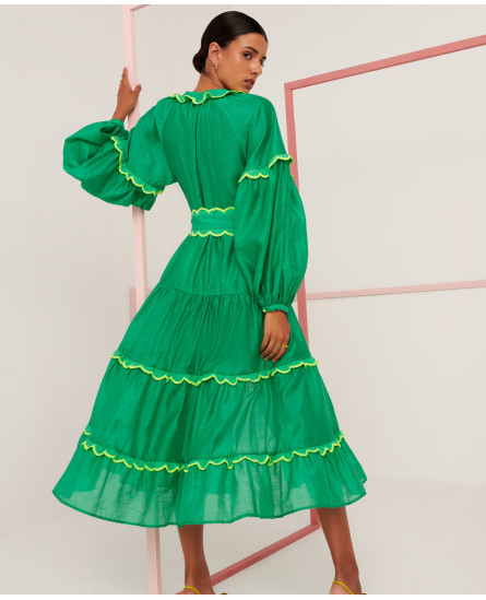 Flame Dress Green