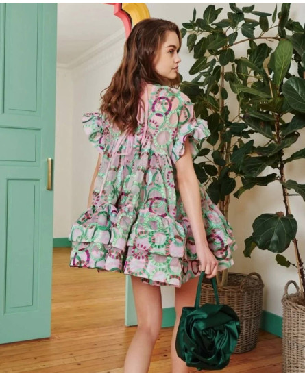 Coral Dress Green