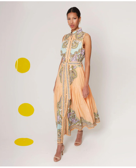 AMINA SALMON DRESS