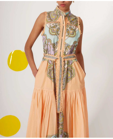 AMINA SALMON DRESS