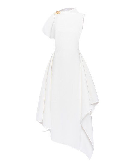 Cerelle Asymmetric Flared Midi Dress