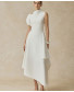 Cerelle Asymmetric Flared Midi Dress