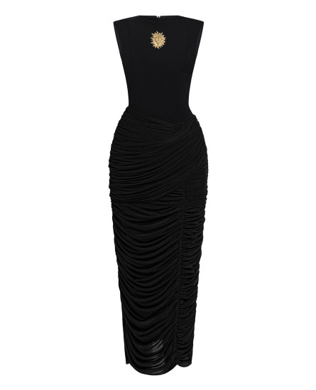 Elio Ruched Midi Dress