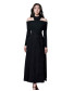 Elliana Wrap Midi Skirt With Floral Tie Belt - Black