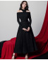 Elliana Wrap Midi Skirt With Floral Tie Belt - Black