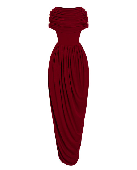 Elyra Ruched Midi Dress