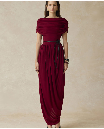 Elyra Ruched Midi Dress
