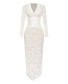 Gaia Pencil Dress with Corset - Cream with BELT