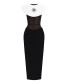 Lani Midi Dress With White Cape
