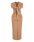 Odessa Draped-Scarf Midi Dress
