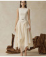 Seraphelle Layered A-line Midi Dress - Cream with BELT