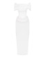 Solara Draped Midi Dress - White