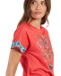 Domino Skirt + Cassie T-Shirt : Coral