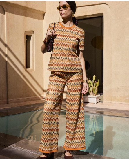 Bahamas Pant + Cannelle T-Shirt : Peach