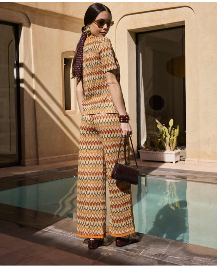 Bahamas Pant + Cannelle T-Shirt : Peach