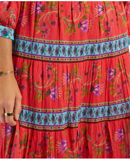 Domino Skirt + Cassie T-Shirt : Coral