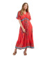 Marinette Dress -  Coral