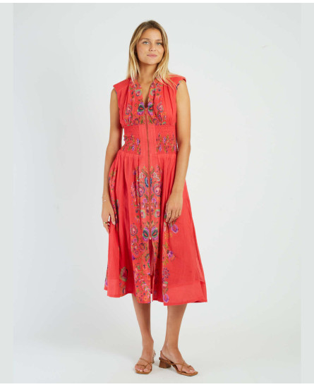 Skunk Dress - Coral