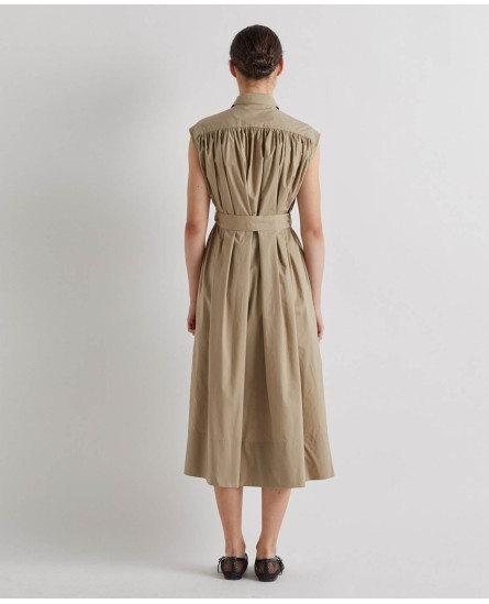 White Double Belted Eyelet Dress