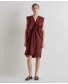 Dress with Pleated Front - Brandy