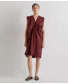 Dress with Pleated Front - Brandy