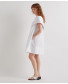 Mini Dress with Crossed Shawl Collar - White