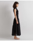 Long Dress with Knitted Bodice  - Nero