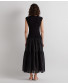 Long Dress with Knitted Bodice  - Nero