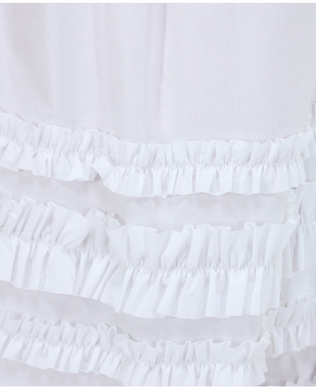 White Ruffled Short Dress