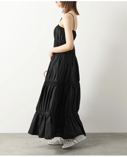 Open Shirred Long Dress