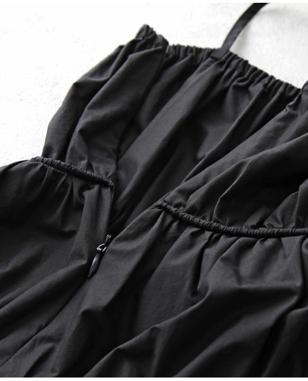 Open Shirred Long Dress