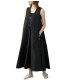 Sleeveless Black Dress with Front Zipper