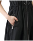 Sleeveless Black Dress with Front Zipper