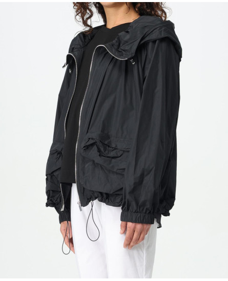Oversized Black Jacket with Pockets