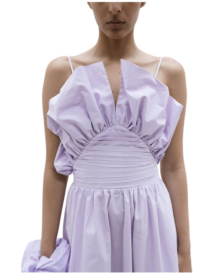 Lavender flare Neck dress