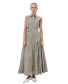 Belt Fit Waist Pleated Dress