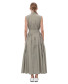 Belt Fit Waist Pleated Dress