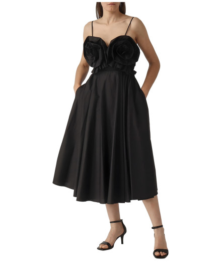 Black Rose Front Strappy Dress
