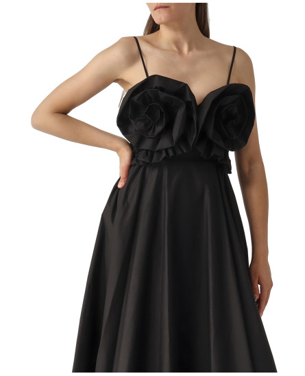 Black Rose Front Strappy Dress