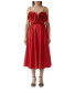 Red Rose Front Strappy Dress