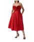 Red Rose Front Strappy Dress