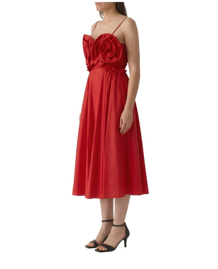 Red Rose Front Strappy Dress