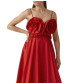 Red Rose Front Strappy Dress