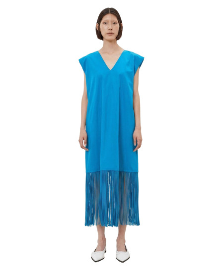 Overlay Tassel Dress - Blue