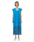Overlay Tassel Dress - Blue