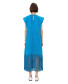 Overlay Tassel Dress - Blue