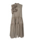 Floral Applique Grey Dress