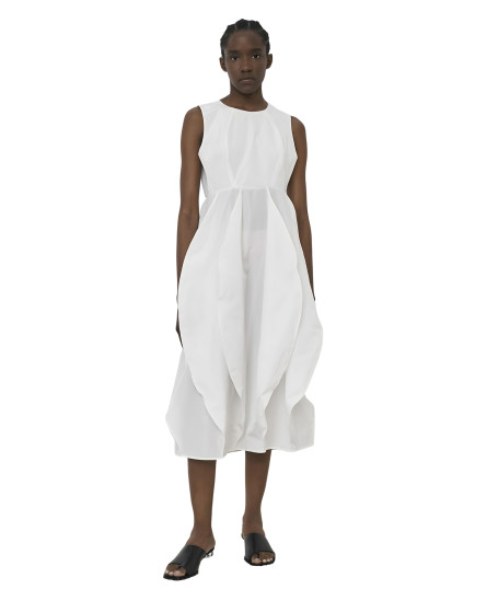 White Tulip Flare Dress