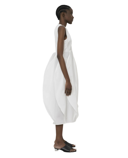 White Tulip Flare Dress
